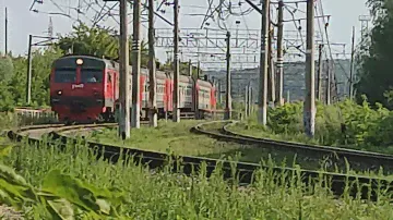 Скоростная Электричка ЭД4М-1042/1041 Отправилась Со станции Жигулевск По Маршруту 6311 Отвага Самара