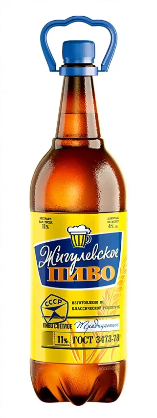 Пиво светлое "ЖИГУЛЕВСКОЕ Традиционное" ПЭТ бут. 1.3л 4.5%-0